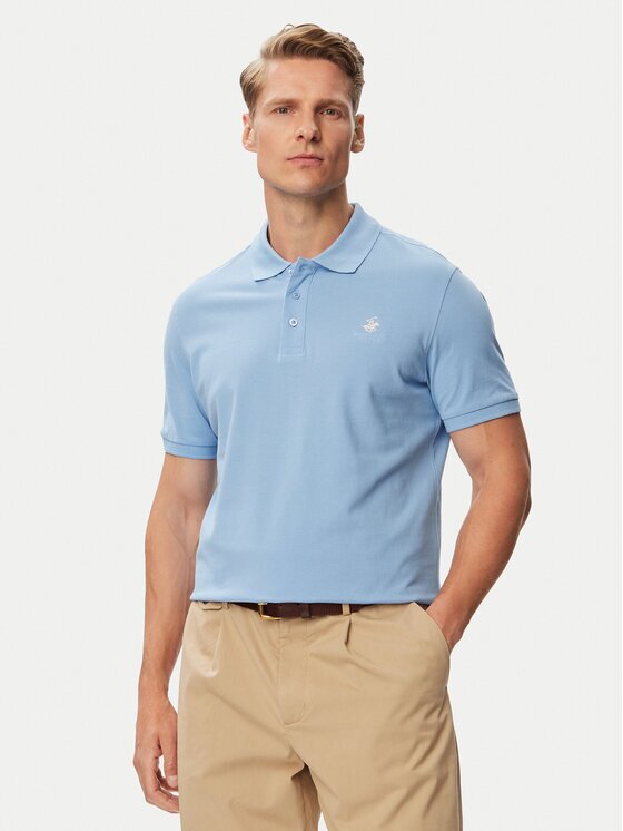 Beverly Hills Polo Club Тениска с яка и копчета P-SS26M-P42560 Regular Fit