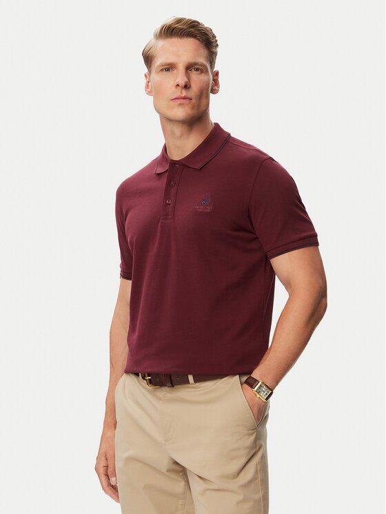 Beverly Hills Polo Club Тениска с яка и копчета P-SS26M-P42561 Regular Fit