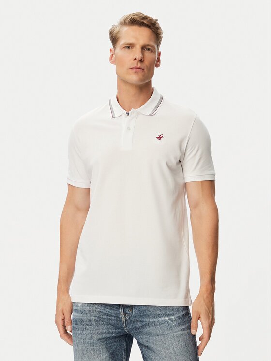Beverly Hills Polo Club Тениска с яка и копчета P-SS26M-P450111 Regular Fit