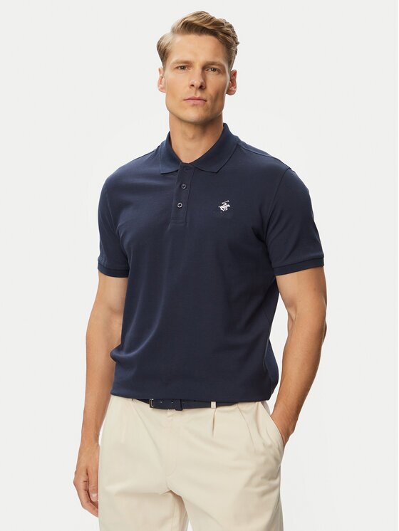 Beverly Hills Polo Club Тениска с яка и копчета P-SS26M-P450124 Regular Fit