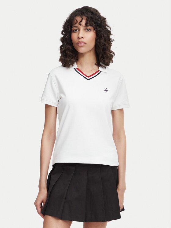 Beverly Hills Polo Club Тениска с яка и копчета P-SS26W-P2217 Regular Fit