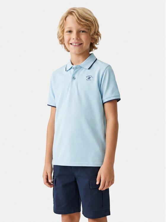 Beverly Hills Polo Club Тениска с яка и копчета W126-BHBPO-1053-23X Regular Fit