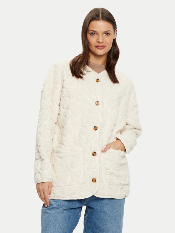 Billabong Преходно яке Fireside Cosy ABJFT00397 Екрю Regular Fit