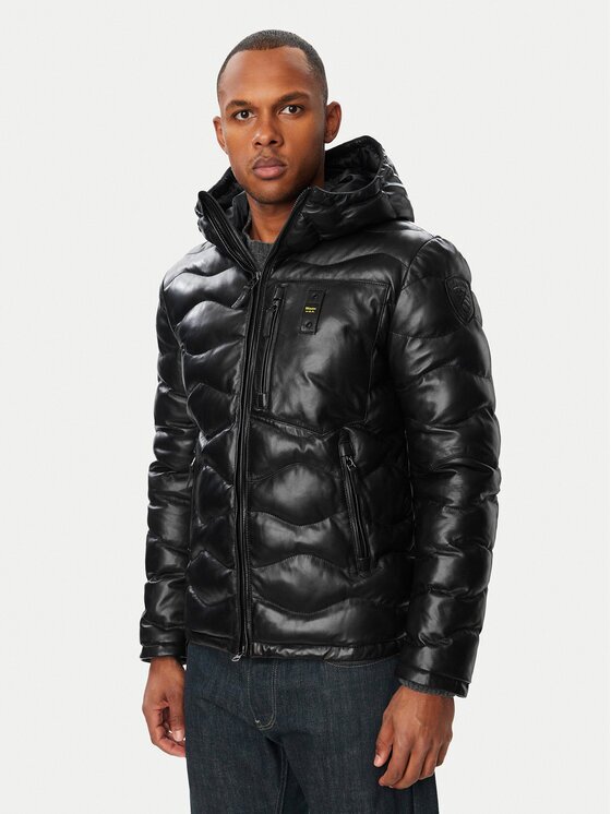 Blauer Кожено яке 26WBLUL01490 007012 Slim Fit