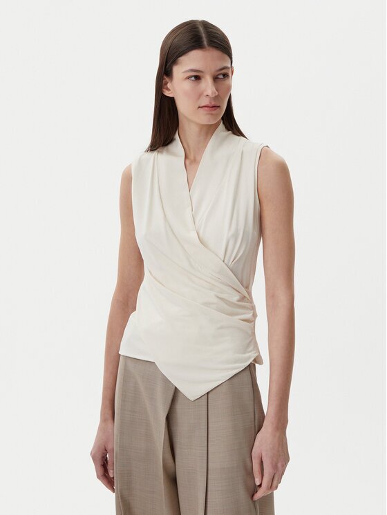 BOSS Блуза Euana 50537768 Екрю Regular Fit