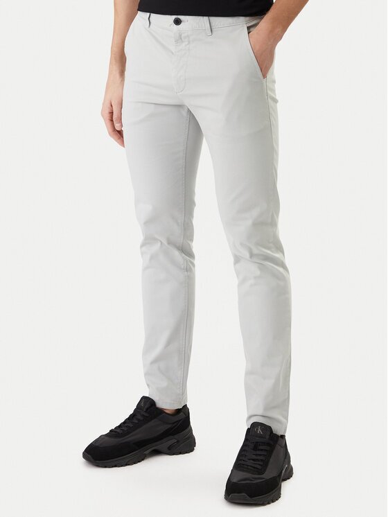 BOSS Чино панталони 50510933 Светлосиньо Slim Fit