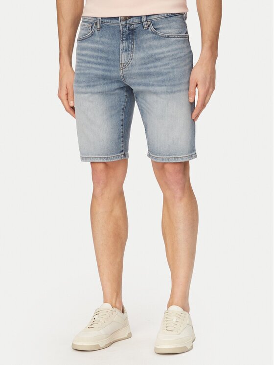 BOSS Дънкови шорти Re.Maine 50559892 Светлосиньо Regular Fit