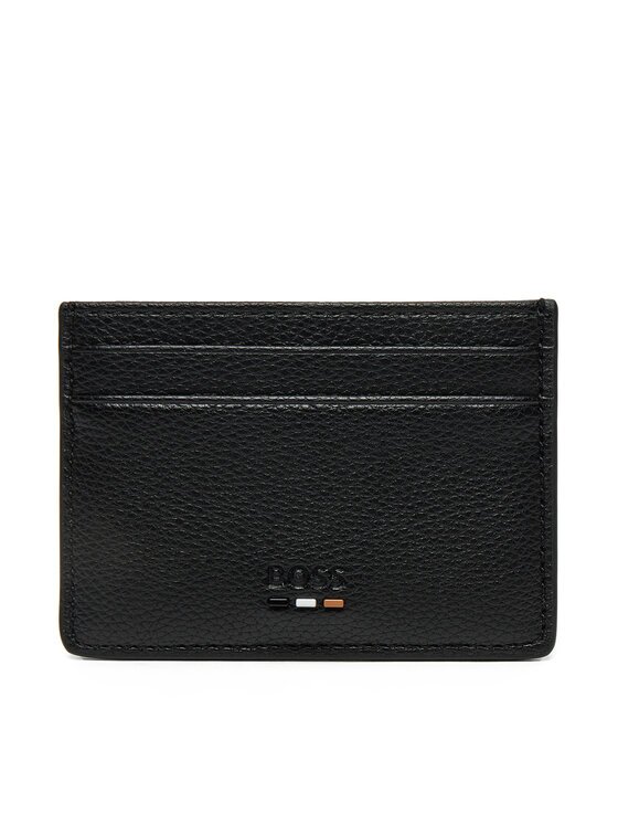 BOSS Калъф за кредитни карти Grained faux-leather card holder with signature details 50536513
