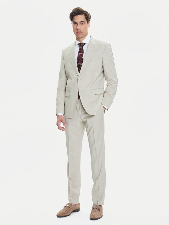 BOSS Костюм H-Huge 50546099 Бежов Slim Fit