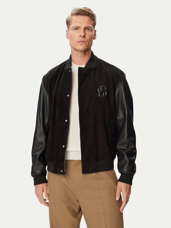BOSS Кожено яке C-Mileon 50564584 Regular Fit