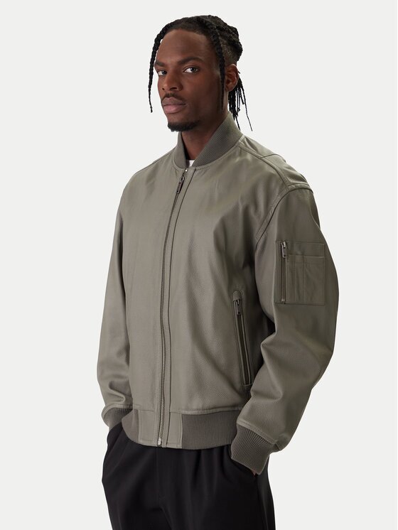 BOSS Кожено яке Jakri 50552151 Regular Fit