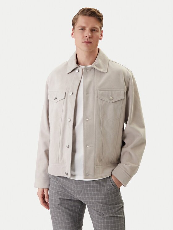 BOSS Кожено яке Johot 50552130 Regular Fit