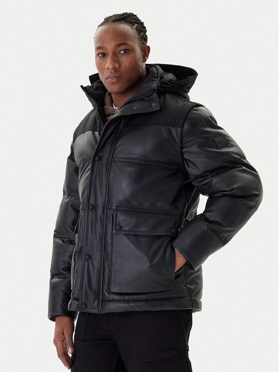 BOSS Кожено яке Jolam 50522219 Relaxed Fit