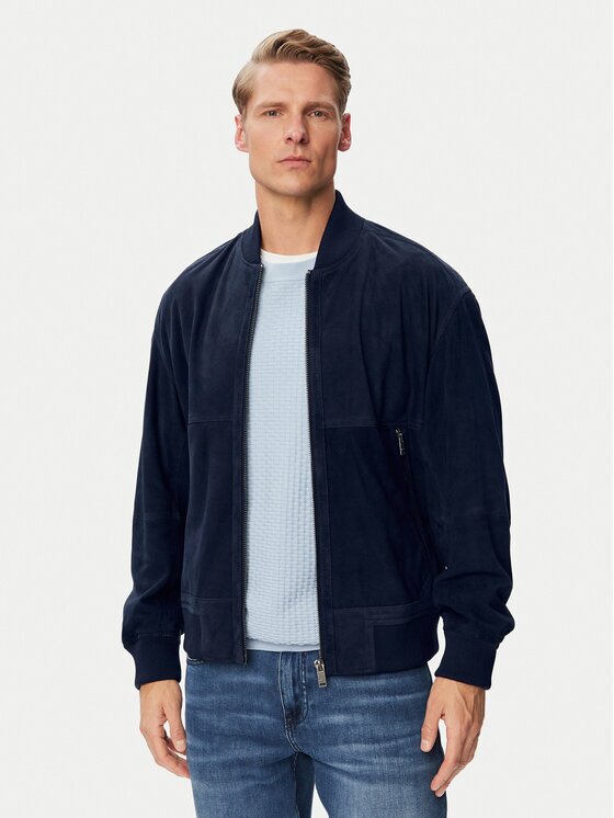 BOSS Кожено яке Jonorve 50562519 Regular Fit