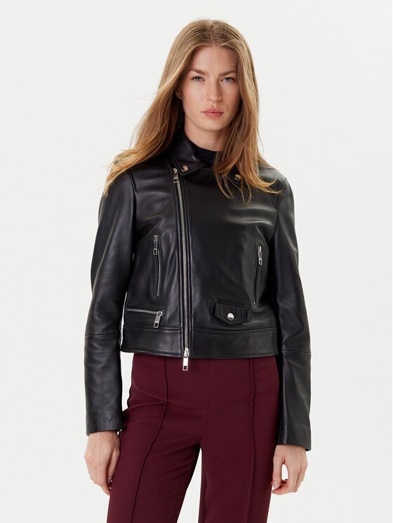 BOSS Кожено яке Sayuri 50548471 Regular Fit