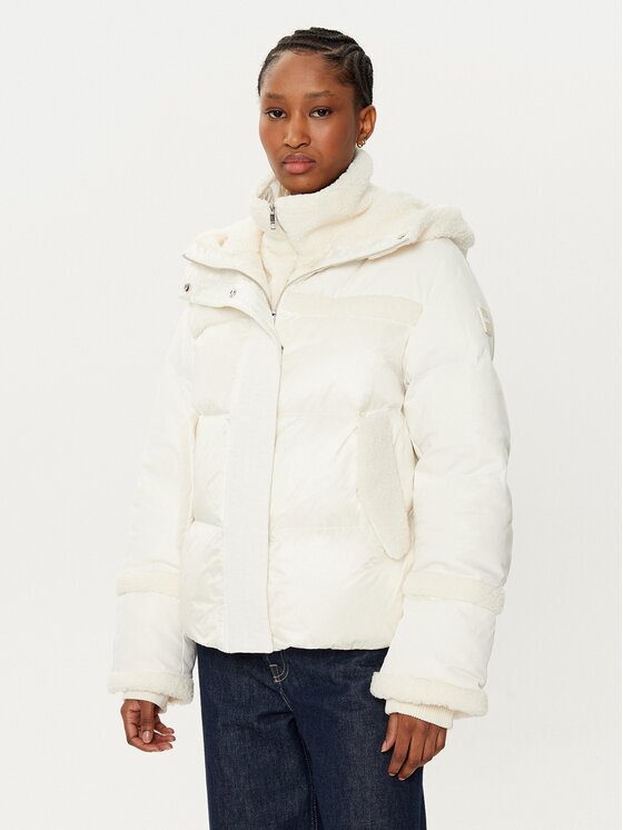 BOSS Пухено яке Pimira 50524479 Екрю Regular Fit