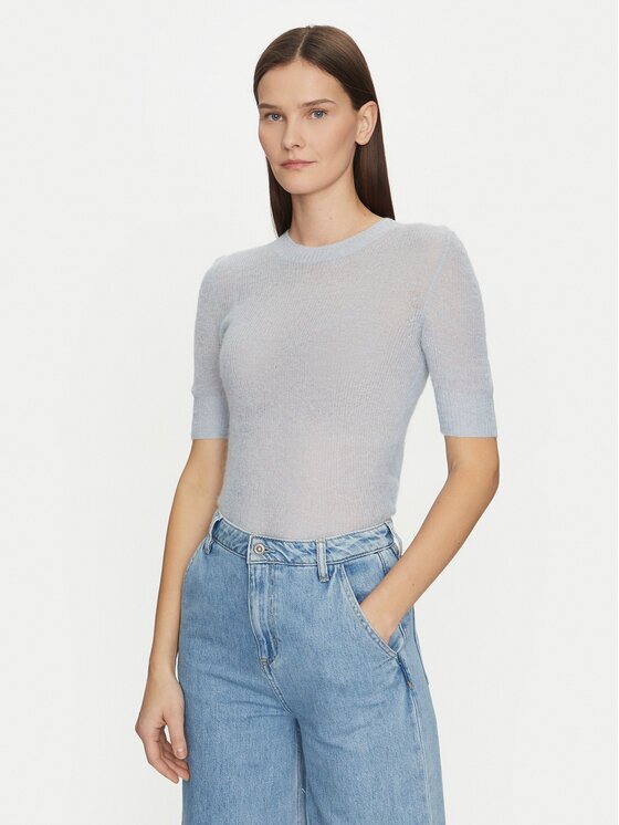 BOSS Пуловер 50530718 Светлосиньо Slim Fit