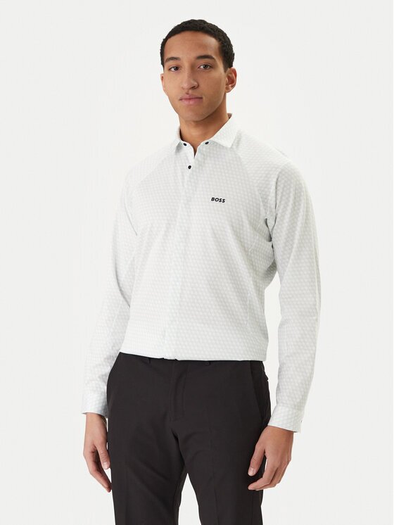 BOSS Риза Excurse L 50554481 Светлосиньо Regular Fit