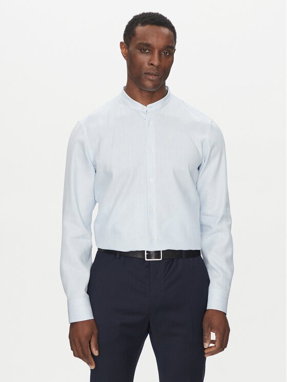 BOSS Риза H-HANK-standup-214 50539233 Светлосиньо Slim Fit