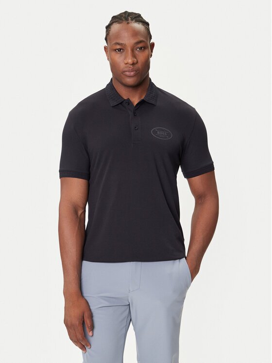BOSS Тениска с яка и копчета 50544192 Regular Fit