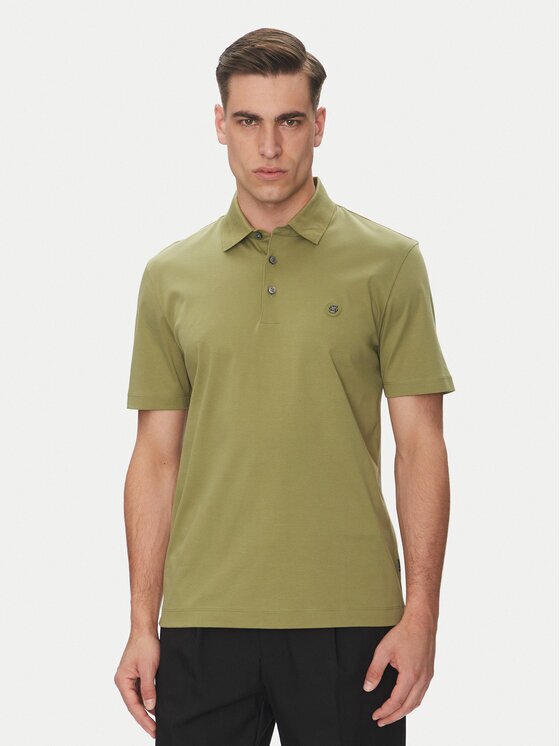 BOSS Тениска с яка и копчета C-Parris 01 50520297 Regular Fit