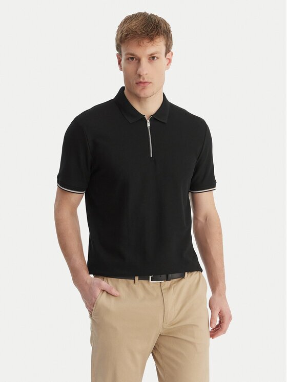 BOSS Тениска с яка и копчета C-Pei 04 50555108 Regular Fit