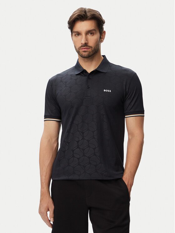 BOSS Тениска с яка и копчета Game 1 50564785 Slim Fit