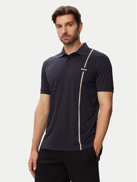 BOSS Тениска с яка и копчета Game 3 50563363 Regular Fit