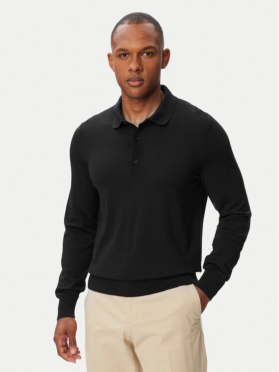 BOSS Тениска с яка и копчета H-Lancione 50565503 Regular Fit
