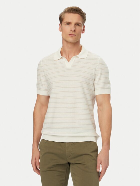 BOSS Тениска с яка и копчета H-Narciso 50560483 Regular Fit