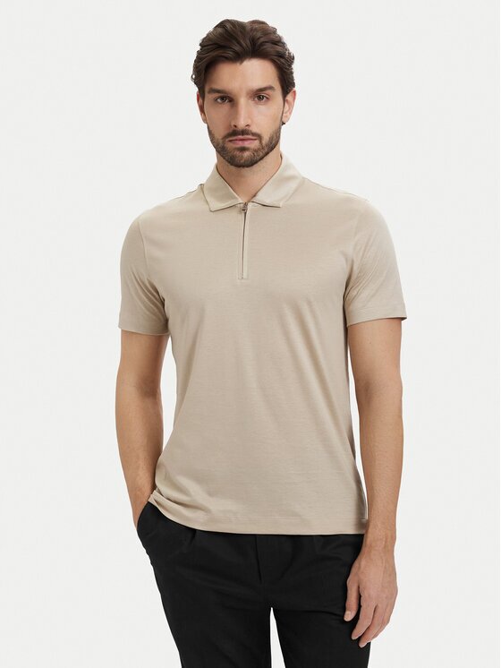 BOSS Тениска с яка и копчета H-Paras 50537955 Regular Fit
