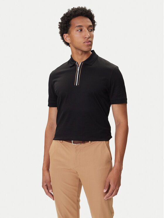 BOSS Тениска с яка и копчета H-Paras 65 50543880 Regular Fit