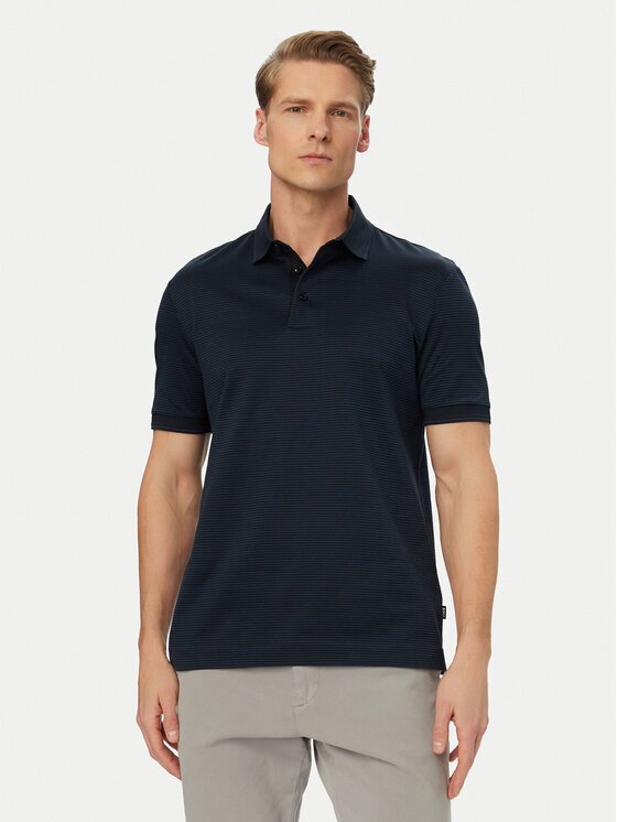 BOSS Тениска с яка и копчета H-Parlay 242 50559766 Regular Fit