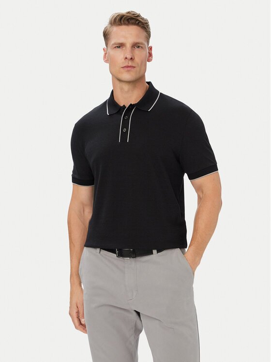 BOSS Тениска с яка и копчета H-Parlay 81 50565735 Regular Fit
