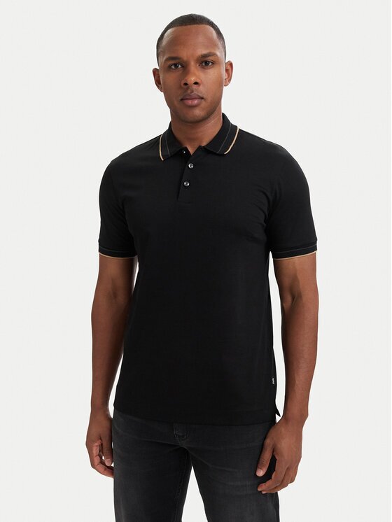 BOSS Тениска с яка и копчета H-Phillipson 195 50565587 Slim Fit