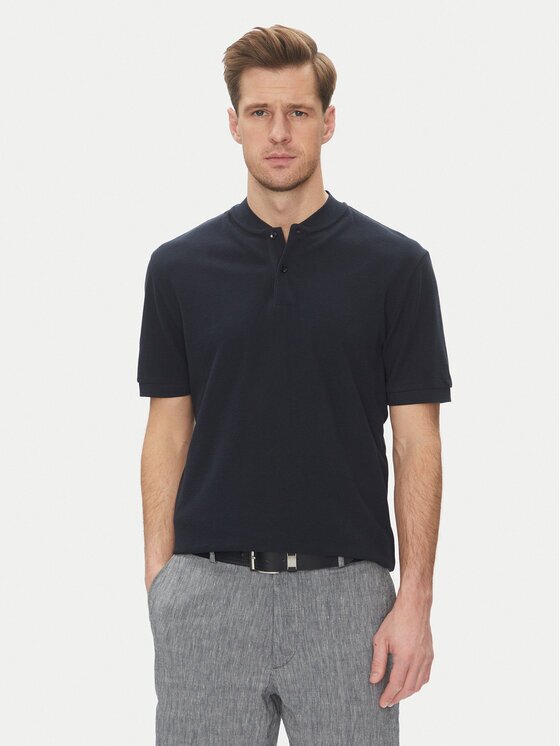 BOSS Тениска с яка и копчета H-Pratt 120 50536794 Regular Fit