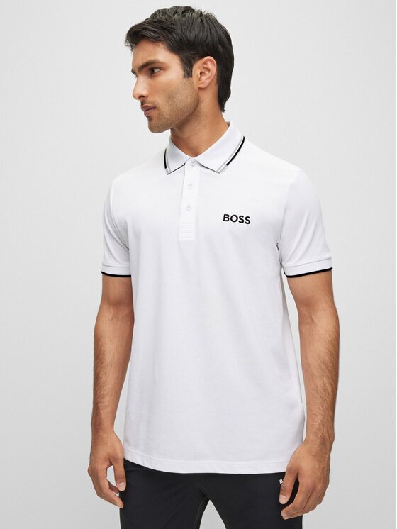 BOSS Тениска с яка и копчета Paddy Pro 50469102 Regular Fit