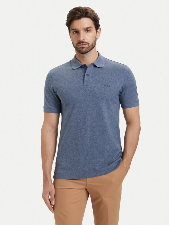 BOSS Тениска с яка и копчета Pallas 50553564 Regular Fit