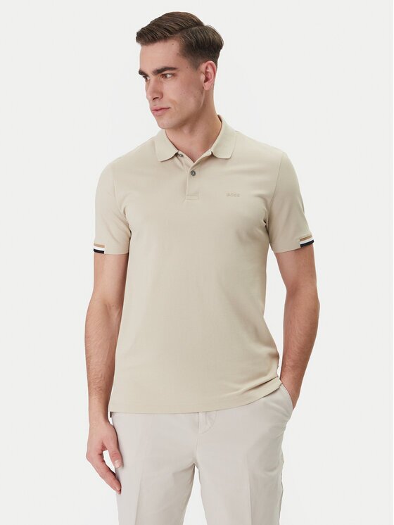 BOSS Тениска с яка и копчета Parlay 147 50467113 Regular Fit