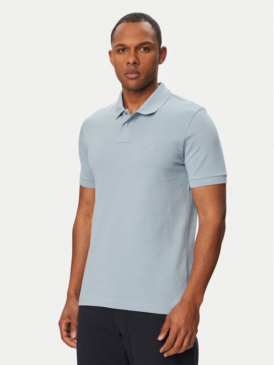 BOSS Тениска с яка и копчета Passenger 50507803 Slim Fit