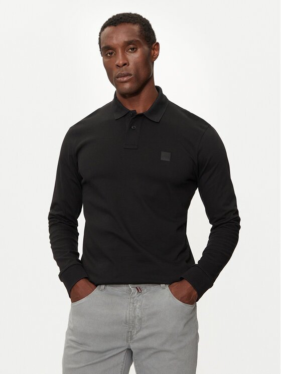 BOSS Тениска с яка и копчета Passerby 50507704 Slim Fit