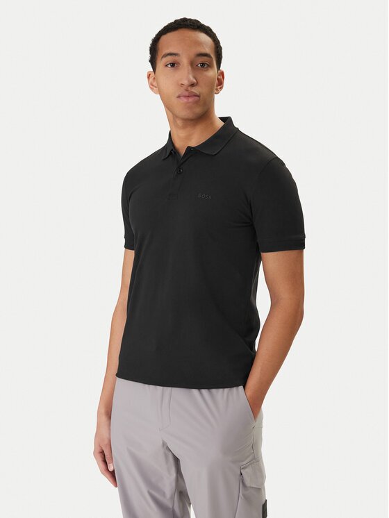 BOSS Тениска с яка и копчета Pio 1 50554574 Regular Fit