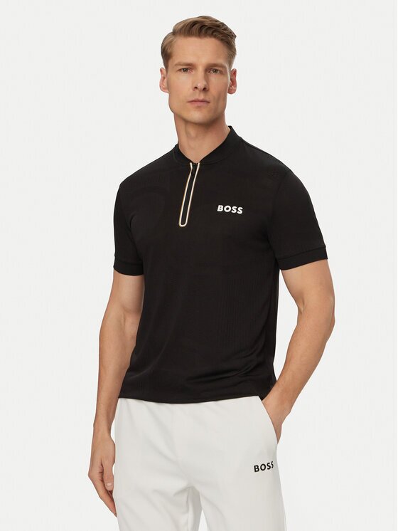 BOSS Тениска с яка и копчета Serve 3 50559206 Slim Fit