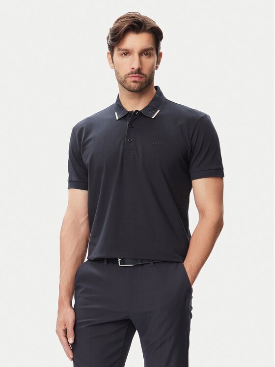 BOSS Тениска с яка и копчета Swing Paddy 50564779 Regular Fit