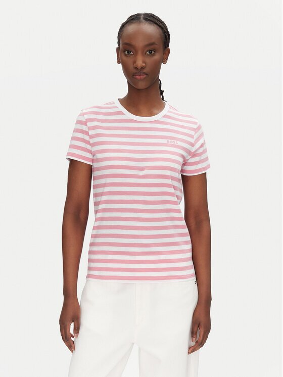 BOSS Тишърт C_Esla_Striped 50504192 Regular Fit