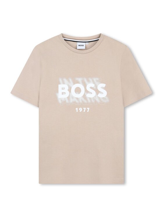 BOSS Тишърт J52046 D Бежов Regular Fit