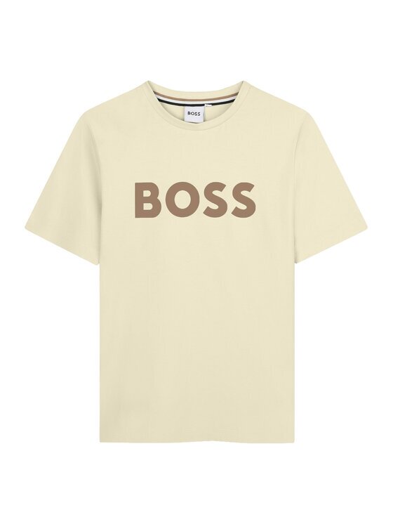 BOSS Тишърт J52711 D Бежов Regular Fit