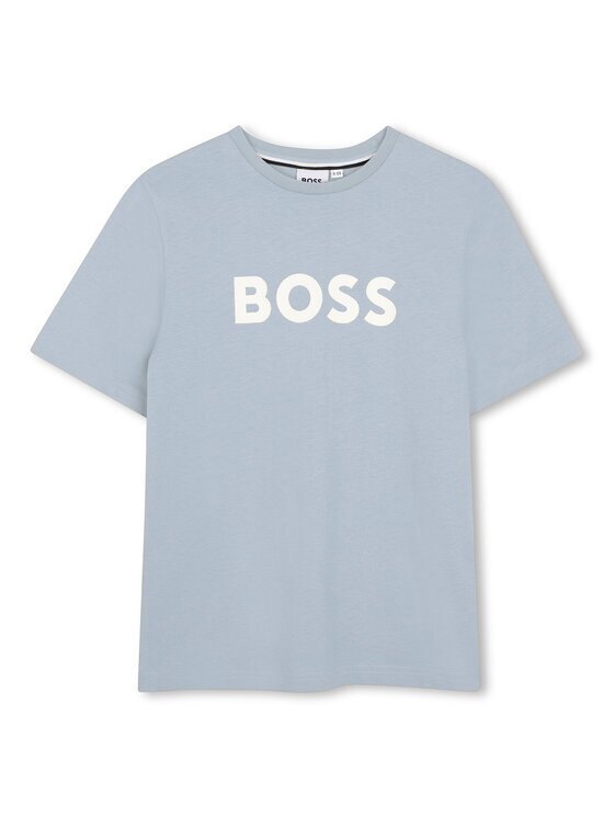 BOSS Тишърт J52711 Светлосиньо Regular Fit