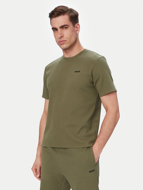 BOSS Тишърт Waffle 50535891 Светлосиньо Regular Fit