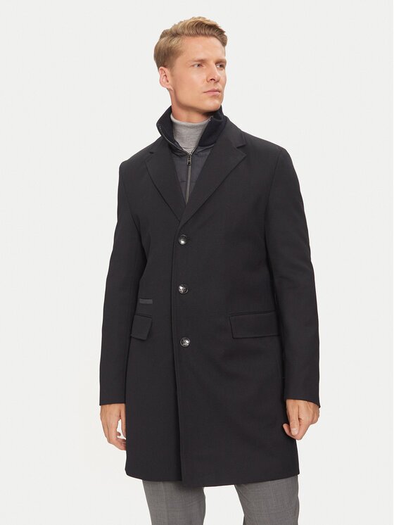 BOSS Вълнено палто H-Hyde 50502255 Slim Fit
